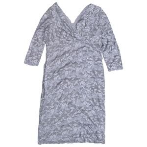 Caché Lavender Beaded Lace Sequin Sheath Dress Size 12